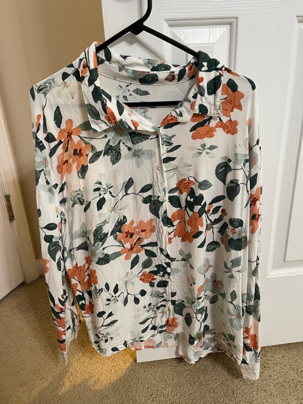 Flower cotton shirt